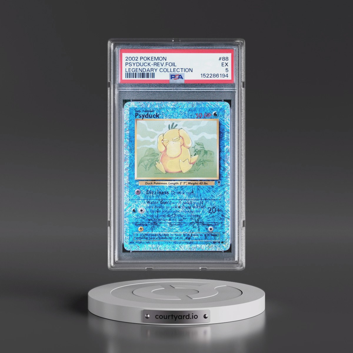 2002 Pokémon Legendary Collection #88 Psyduck - Reverse Foil (PSA 5 EX)