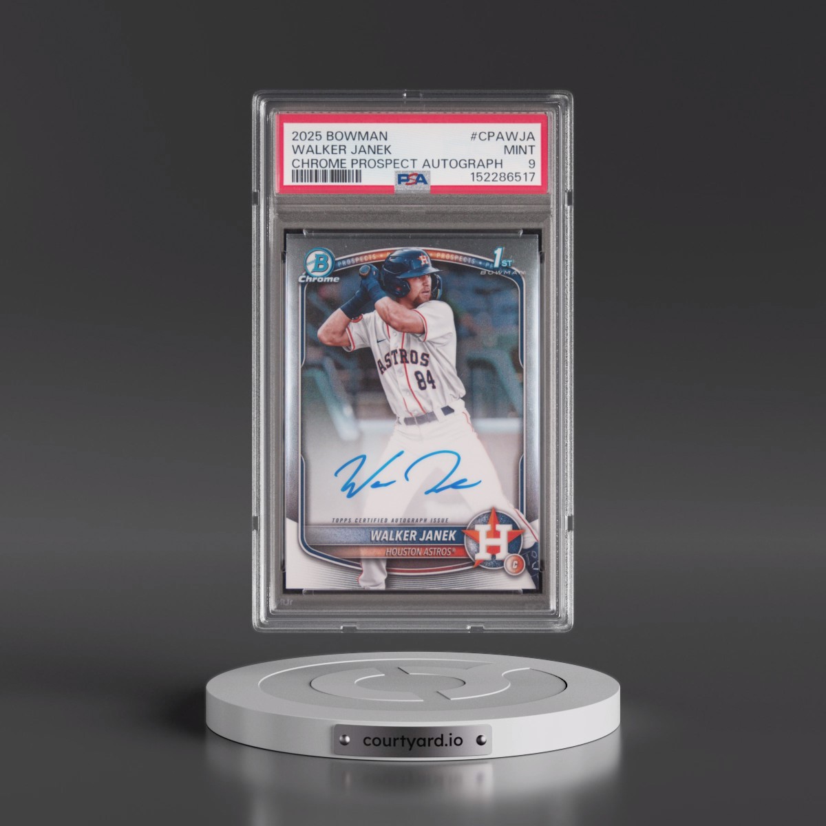 2025 Bowman Chrome Prospect Autographs Walker Janek #CPAWJA PSA 9