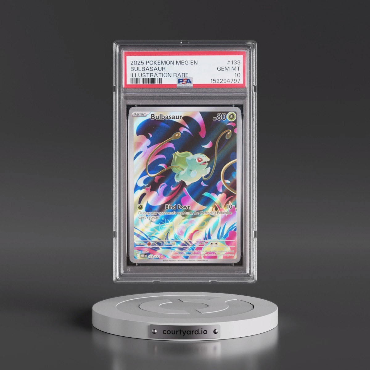 2025 Pokémon Meg EN-Mega Evolution #133 Bulbasaur - Illustration Rare (PSA 10 GEM MINT)