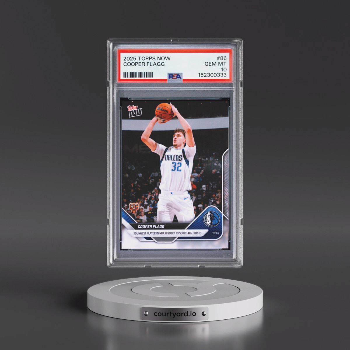 2025 Topps Now #86 Cooper Flagg (PSA 10 GEM MINT)