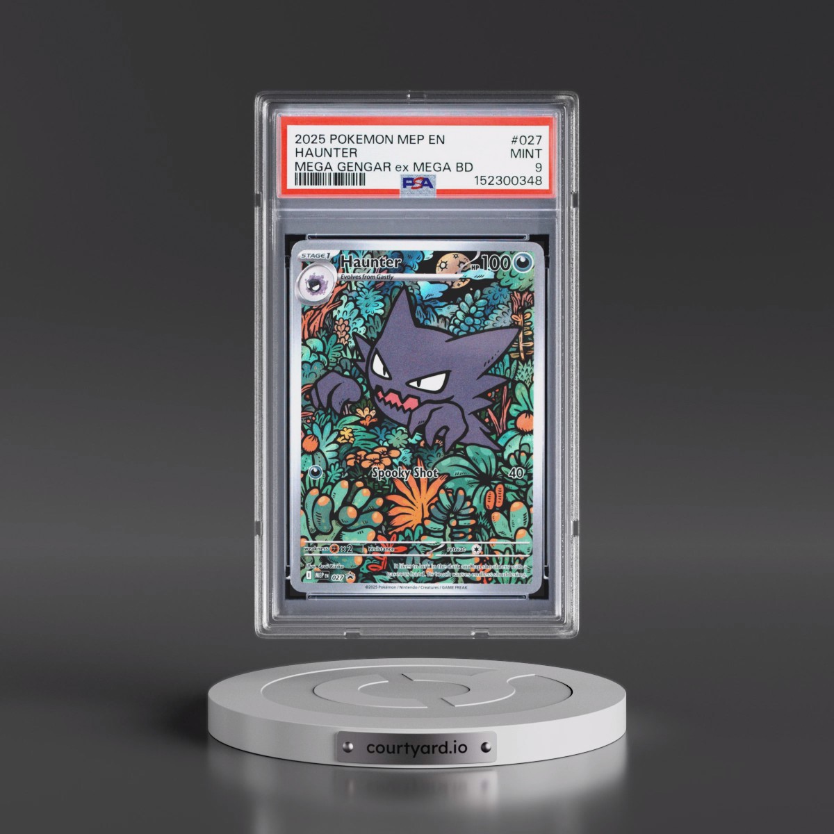 2025 Pokémon Mep EN-Me Black Star Promo #027 Haunter - Mega Gengar EX Mega Battle Deck (PSA 9 MINT)
