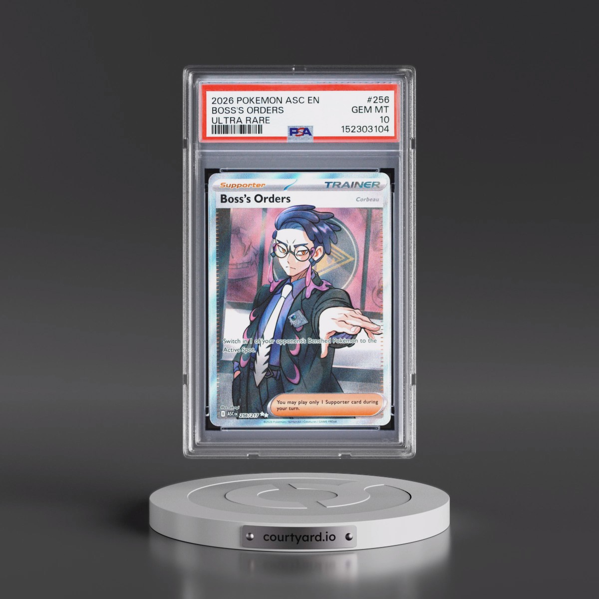 2026 Pokémon Asc EN-Ascended Heroes #256 Boss's Orders - Ultra Rare (PSA 10 GEM MINT)