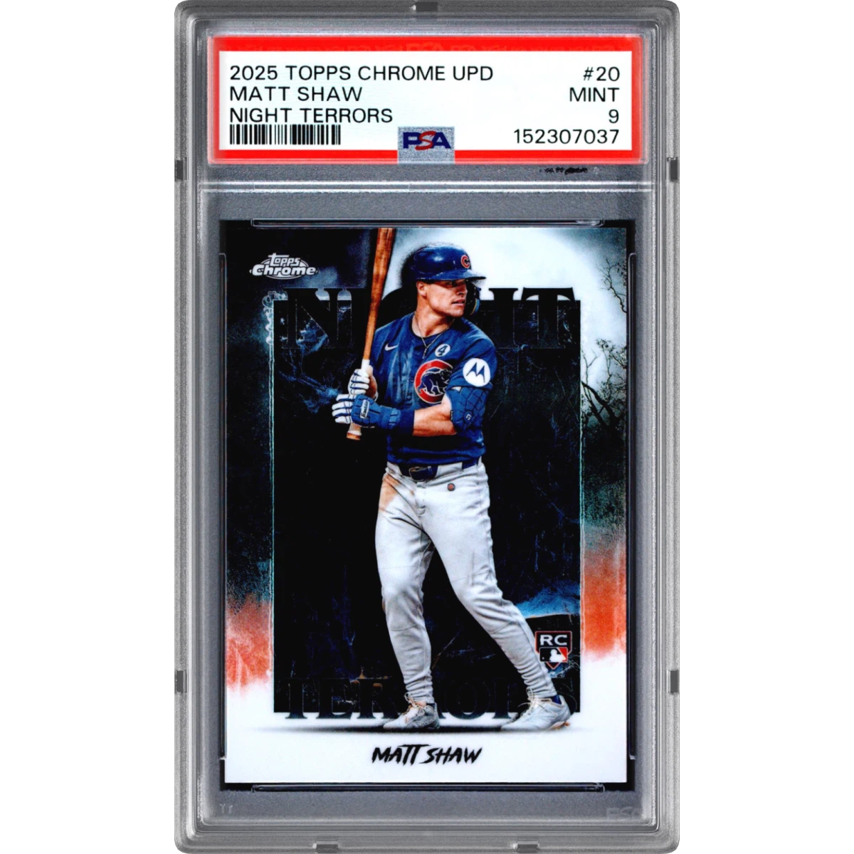 2025 Topps Chrome Update Night Terrors #20 Matt Shaw (PSA 9 MINT)