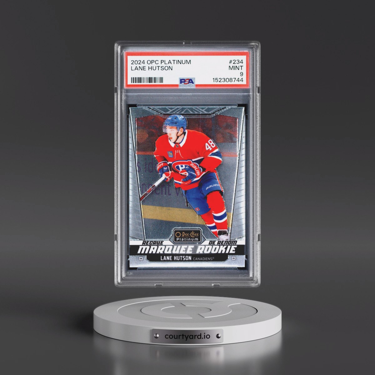 2024 Upper Deck O-Pee-Chee Platinum #234 Lane Hutson (PSA 9 MINT)