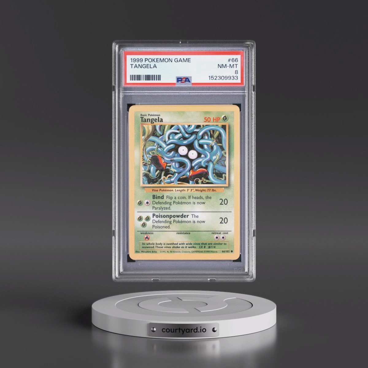 1999 Pokémon Game #66 Tangela (PSA 8 NM-MT)