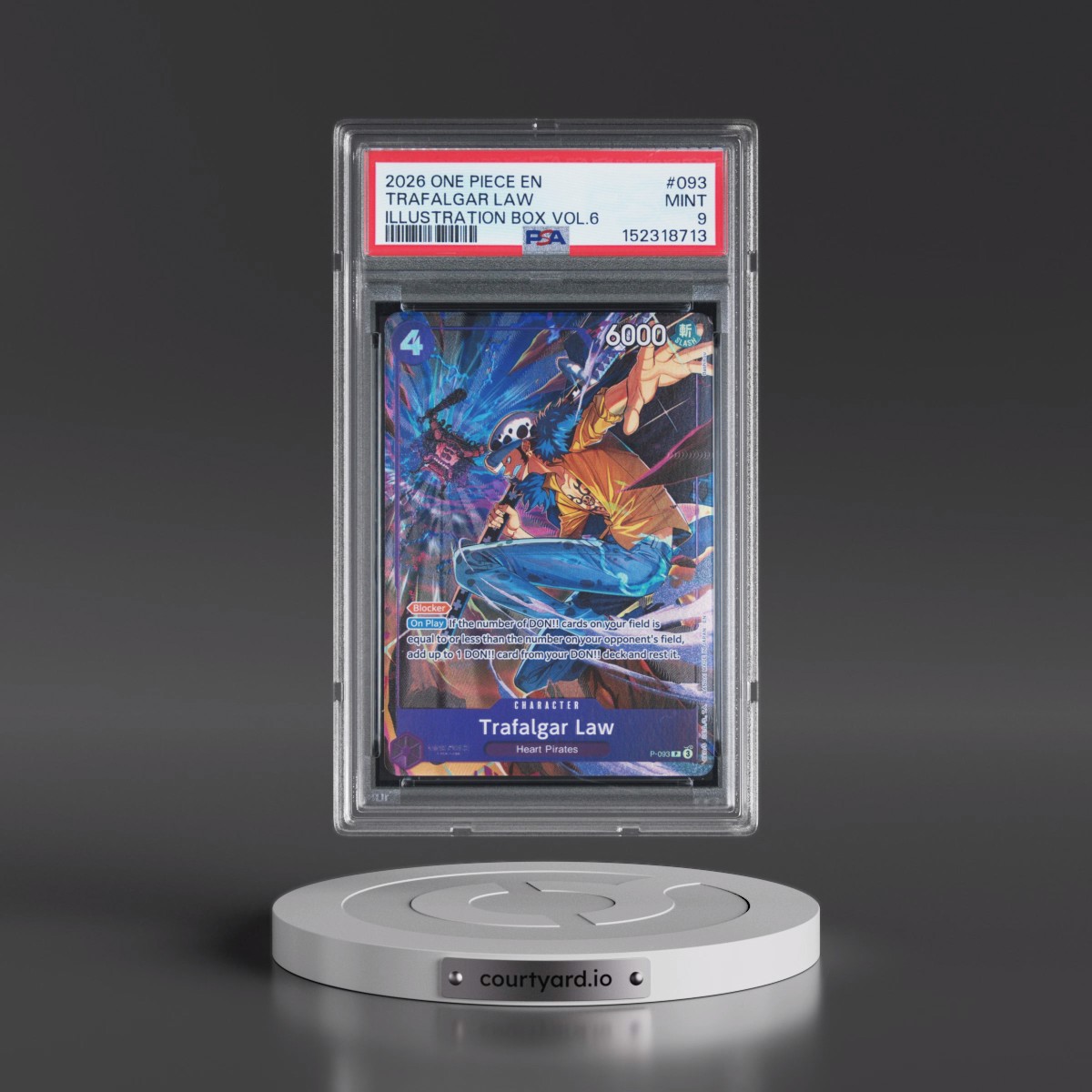 2026 One Piece Promos #093 Trafalgar Law - Illustration Box Vol.6 (PSA 9 MINT)