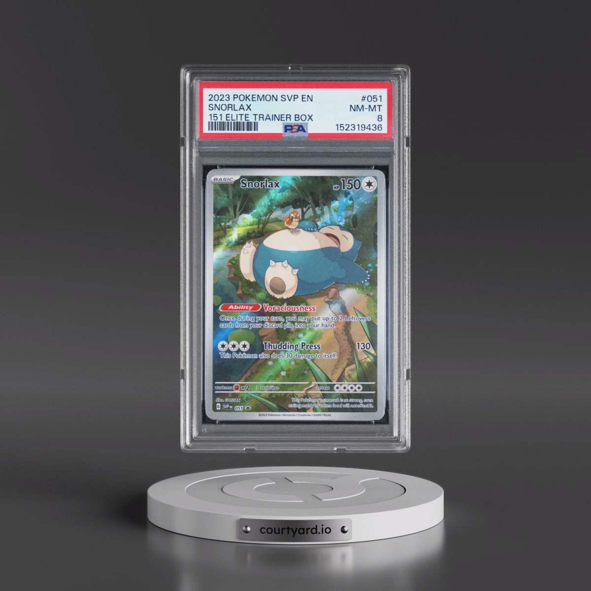 2023 Pokémon Svp EN-SV Black Star Promo #051 Snorlax - 151 Elite Trainer Box (PSA 8 NM-MT)