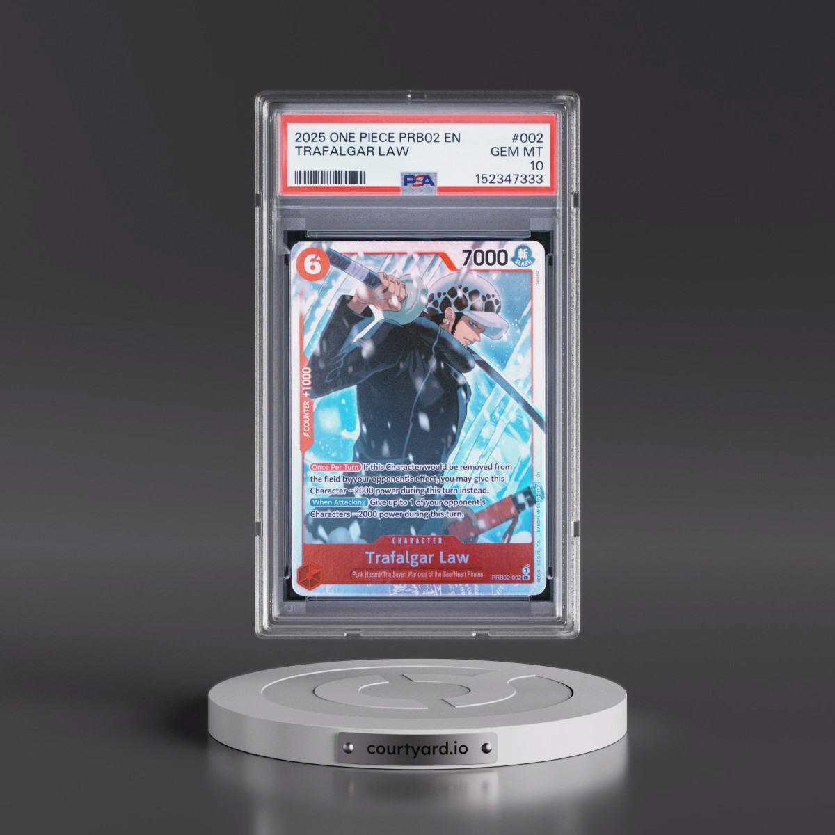 2025 One Piece PRB02-Premium Booster -One Piece Card the Best- Vol.2 #002 Trafalgar Law (PSA 10 GEM MINT)