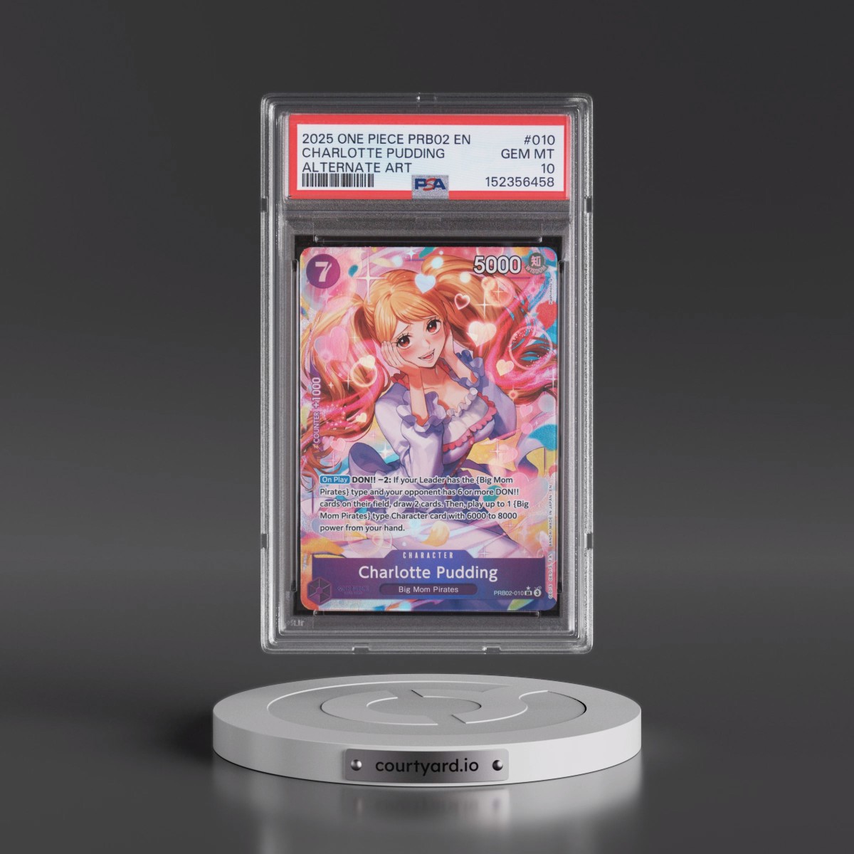 2025 One Piece PRB02-Premium Booster -One Piece Card the Best- Vol.2 #010 Charlotte Pudding - Alternate Art (PSA 10 GEM MINT)
