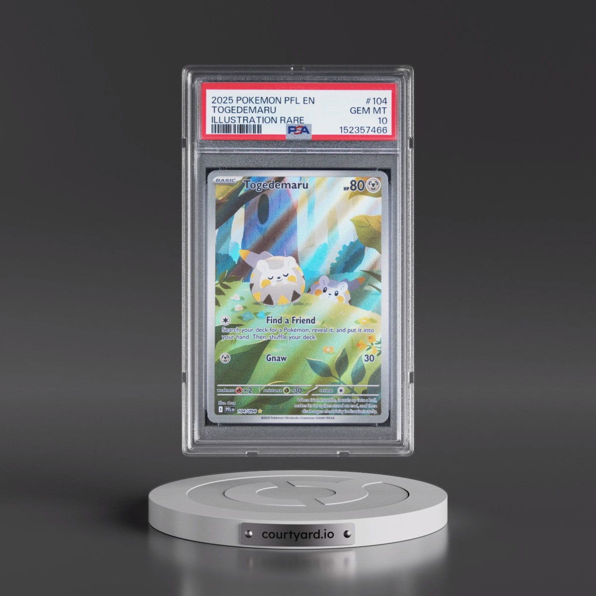 2025 Pokémon Pfl EN-Phantasmal Flames Togedemaru - Illustration Rare #104 PSA 10