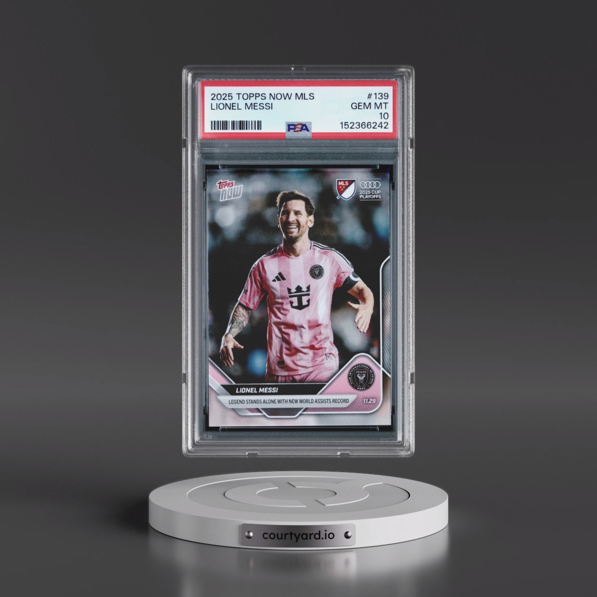 2025 Topps Now MLS #139 Lionel Messi (PSA 10 GEM MINT)