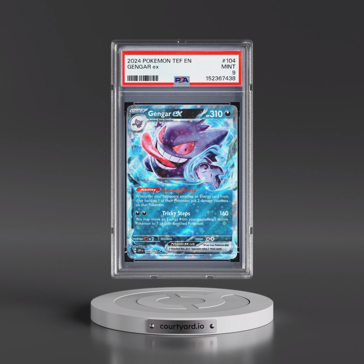 2024 Pokémon Tef EN-Temporal Forces #104 Gengar EX - Holo (PSA 9 MINT)