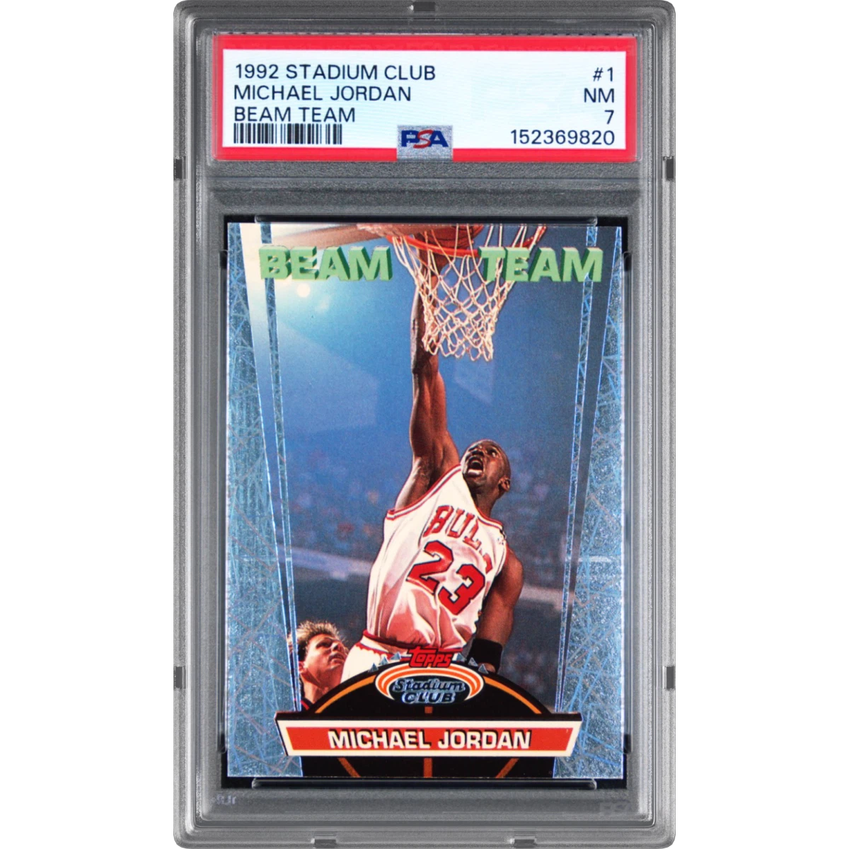 1992 Stadium Club Beam Team #1 Michael Jordan, PSA 7
