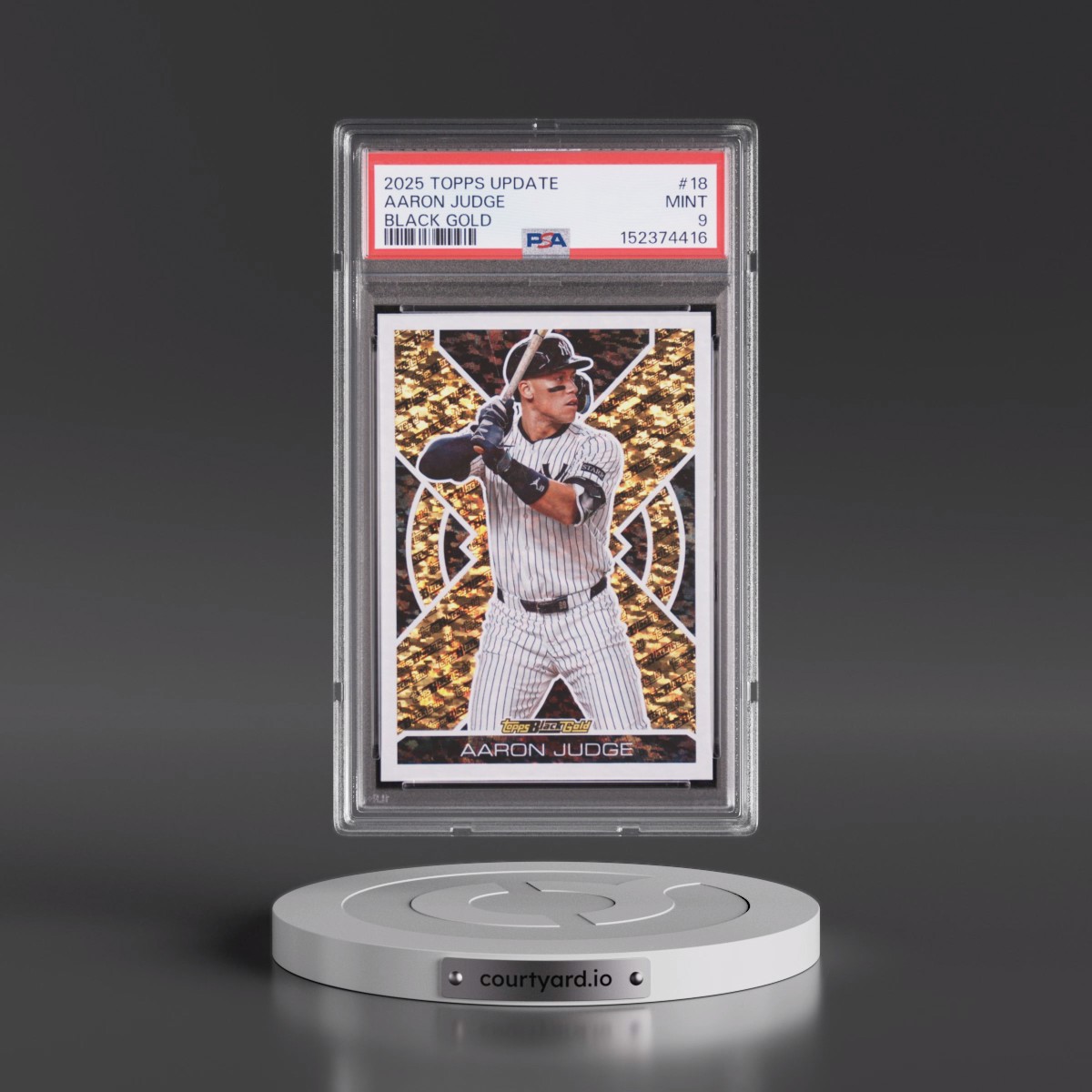 2025 Topps Update Topps Black Gold #18 Aaron Judge (PSA 9 MINT)