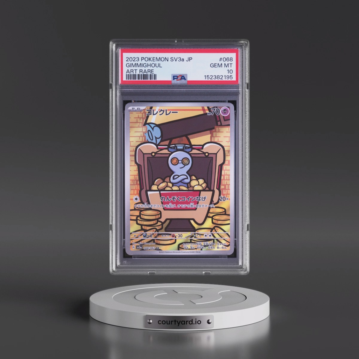 2023 Pokémon Sv3a-Raging Surf #068 Gimmighoul - Art Rare (PSA 10 GEM MINT)