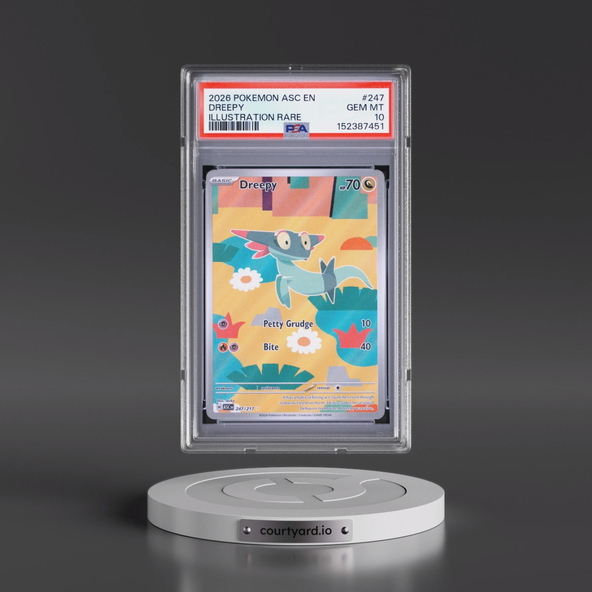 2026 Pokémon Asc EN-Ascended Heroes #247 Dreepy - Illustration Rare (PSA 10 GEM MINT)