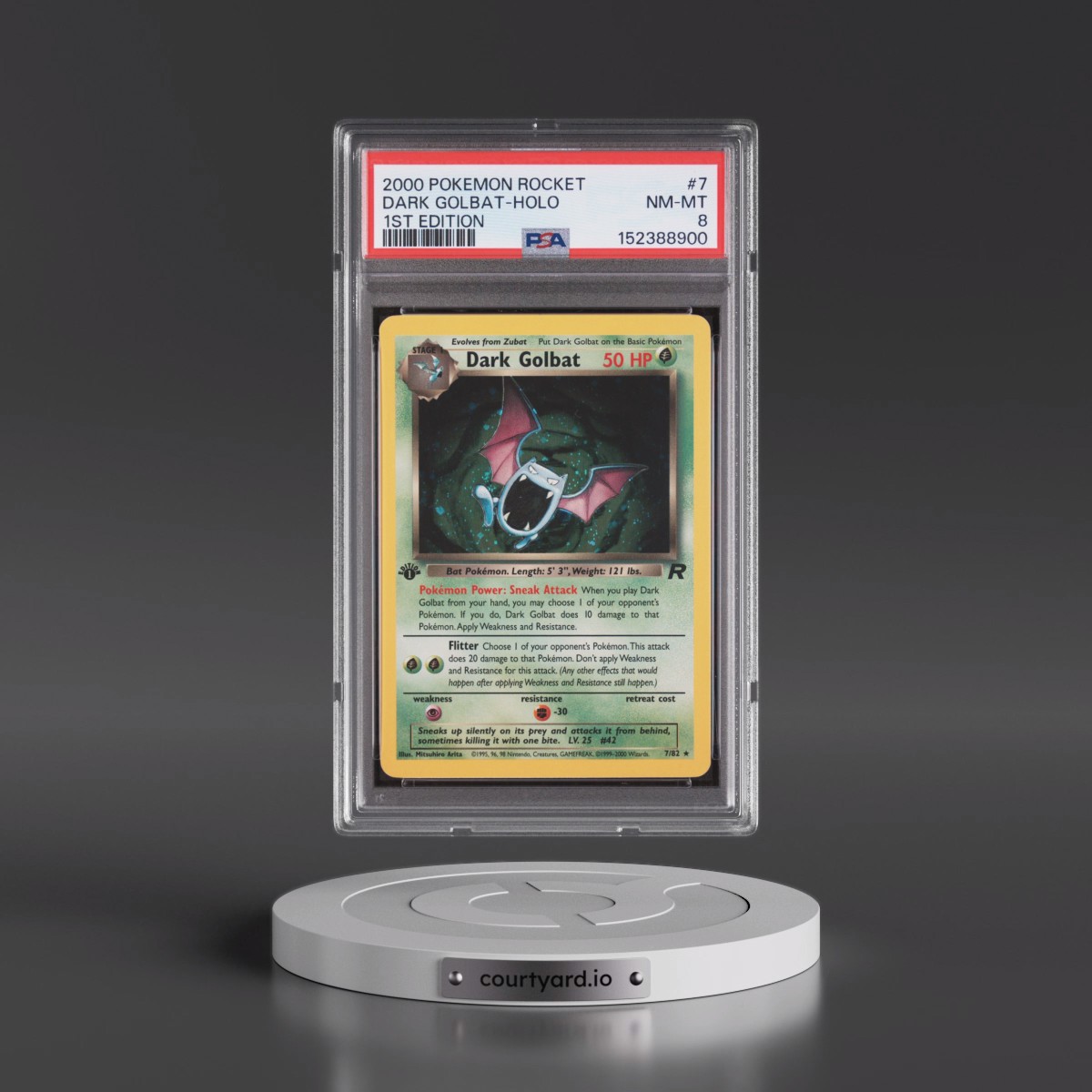 2000 Pokémon Rocket #7 Dark Golbat - 1st Edition Holo (PSA 8 NM-MT)