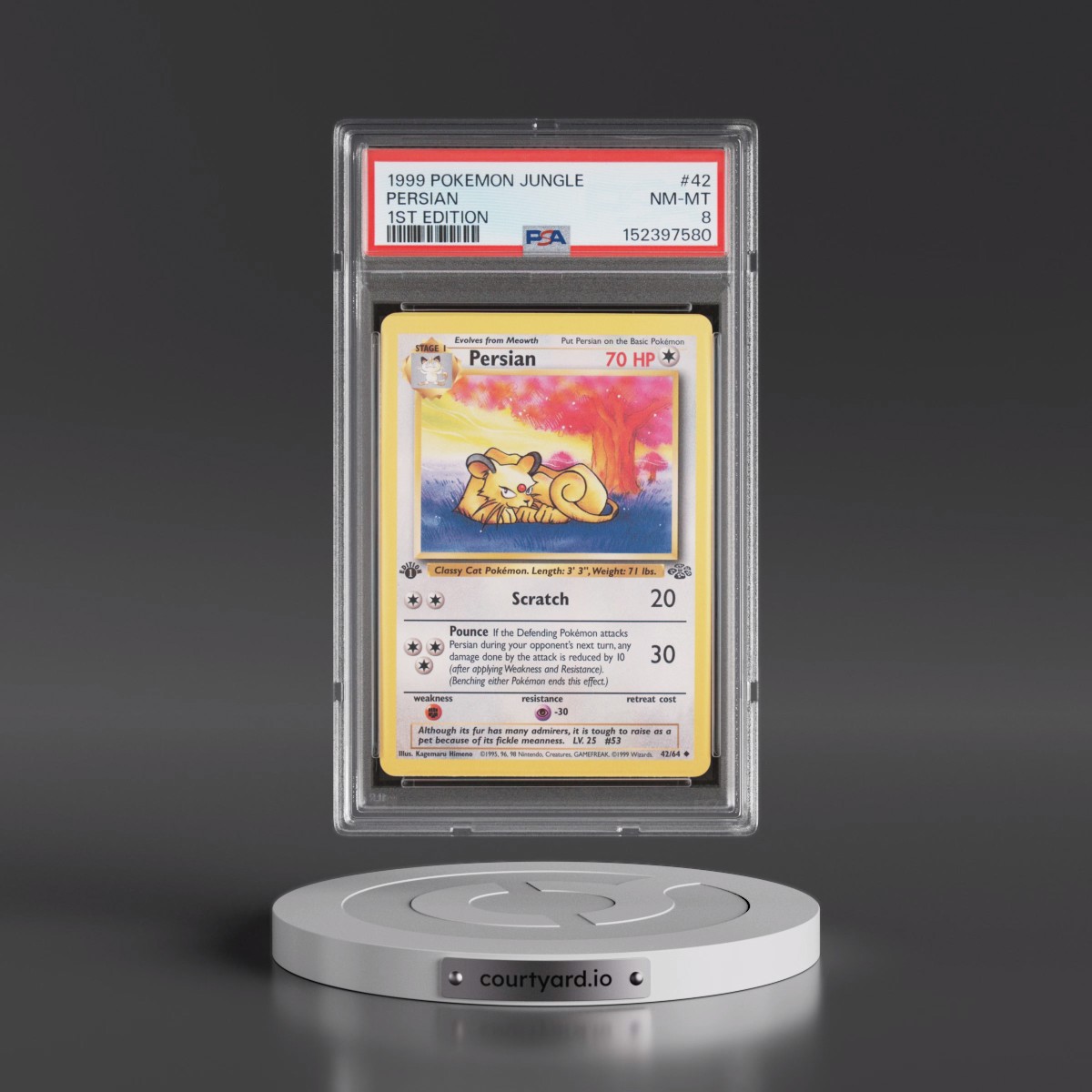 1999 Pokémon Jungle #42 Persian - 1st Edition (PSA 8 NM-MT)
