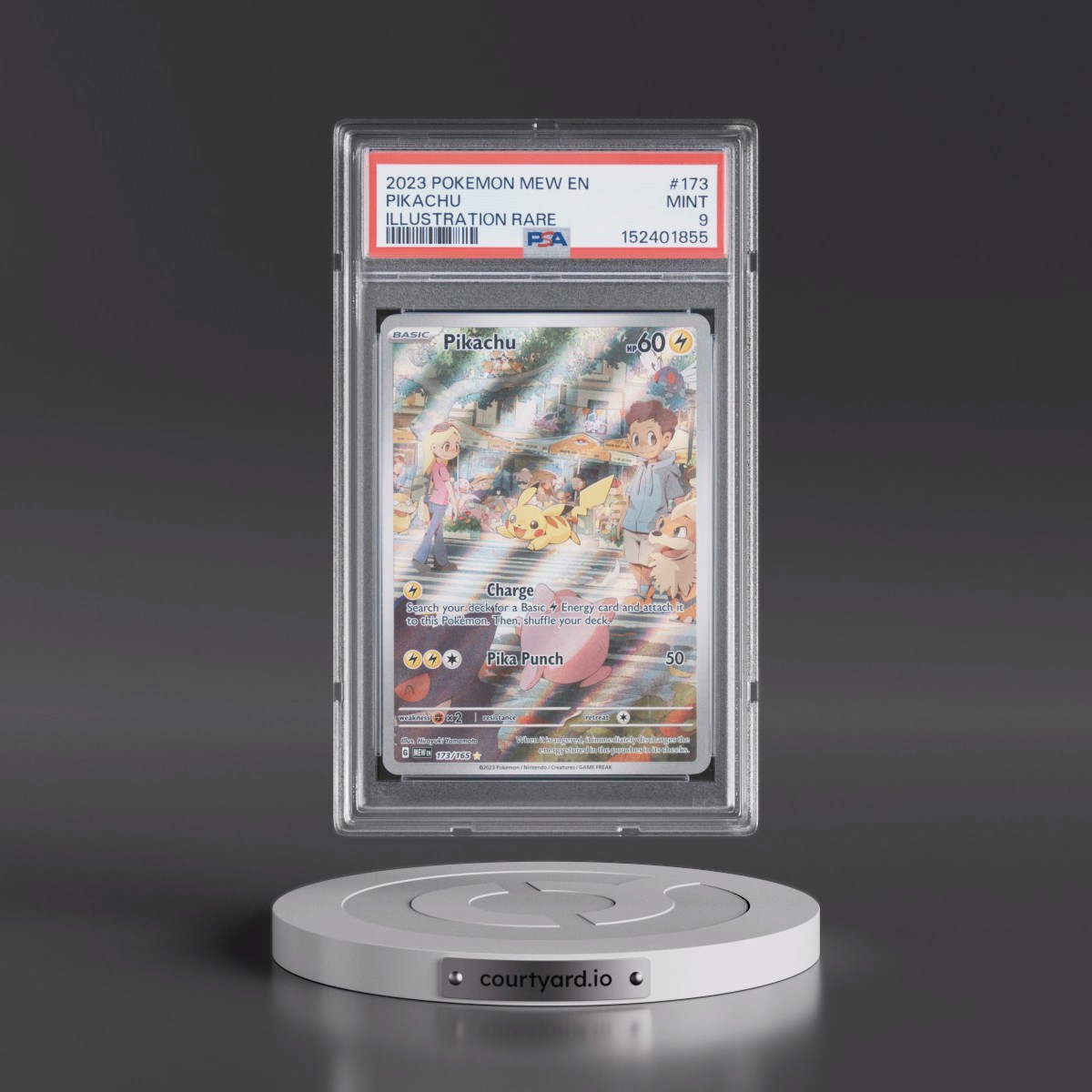 2023 Pokémon Mew EN-151 #173 Pikachu - Illustration Rare (PSA 9 MINT)