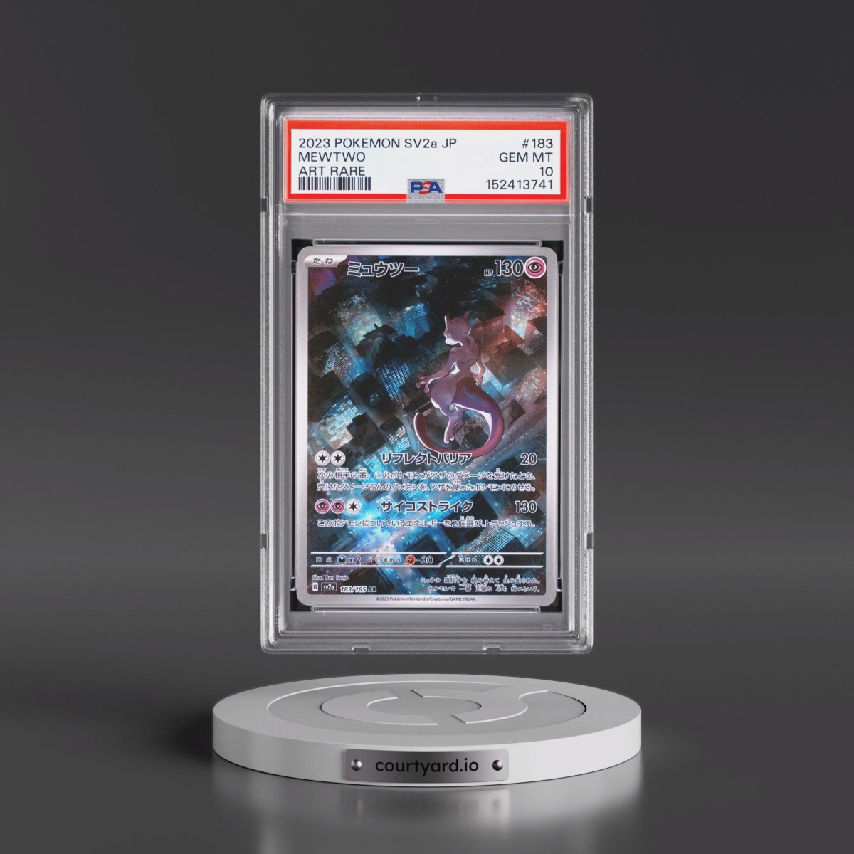 2023 Pokémon Sv2a-Pokémon 151 #183 Mewtwo - Art Rare (PSA 10 GEM MINT)