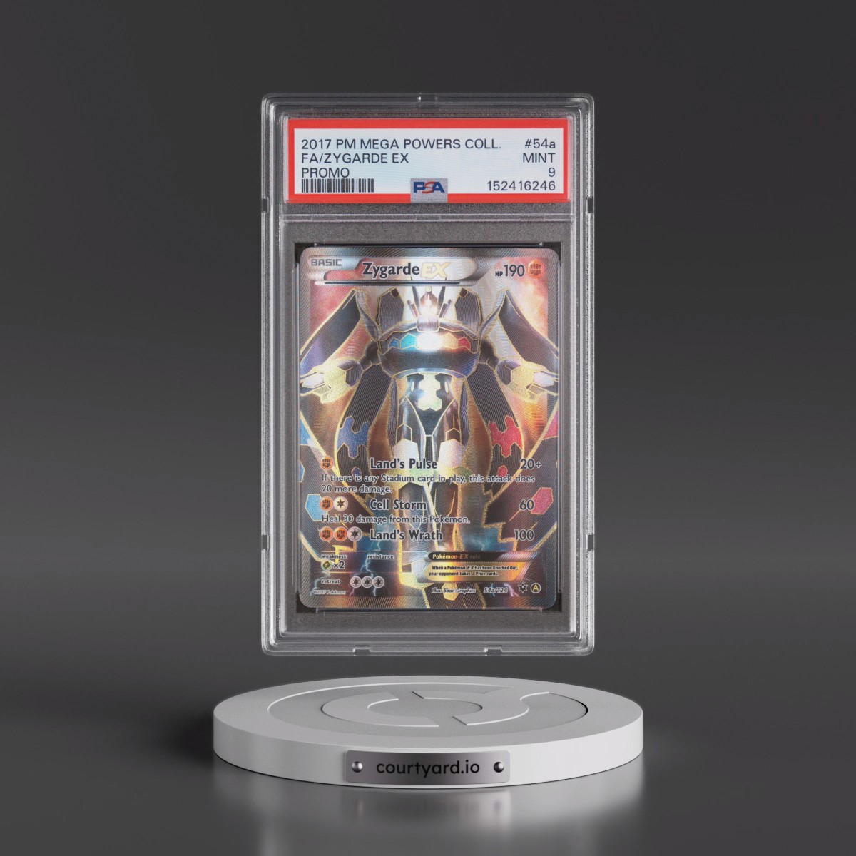 2017 Pokémon Mega Powers Collection Promo #54a Zygarde EX - Holo Full Art (PSA 9 MINT)