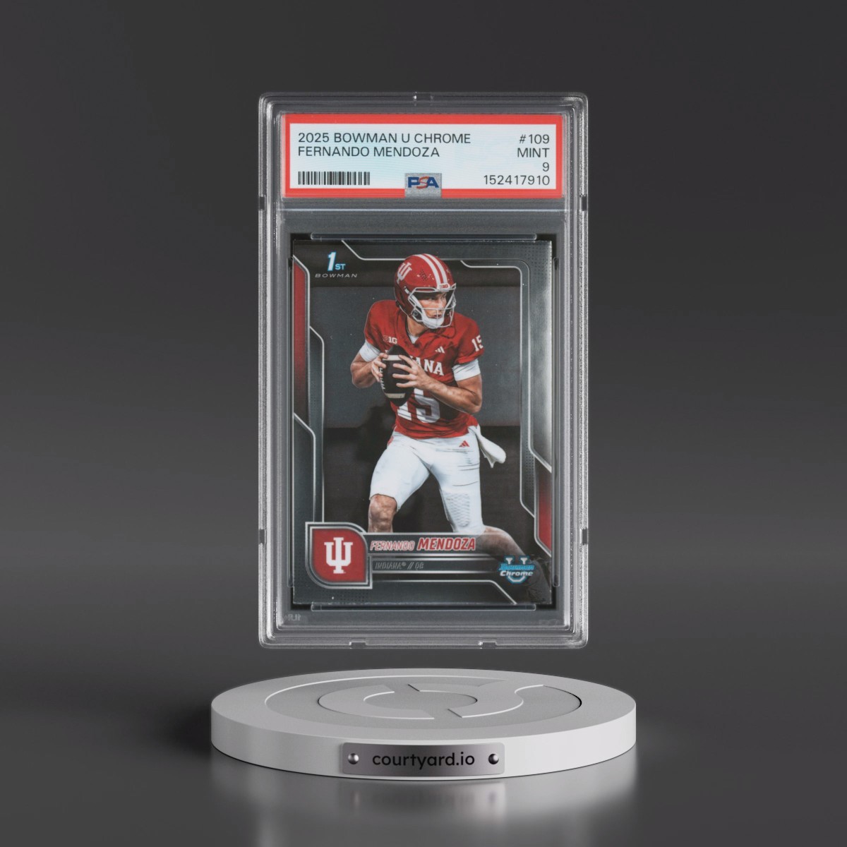 2025 Bowman University Chrome #109 Fernando Mendoza (PSA 9 MINT)