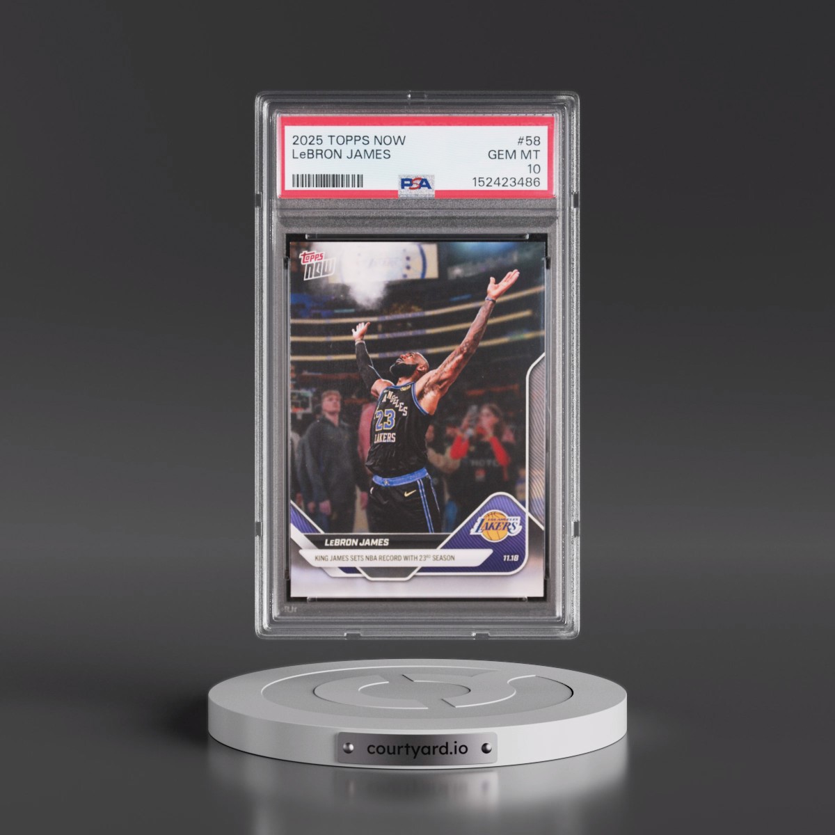 2025 Topps Now #58 LeBron James (PSA 10 GEM MINT)