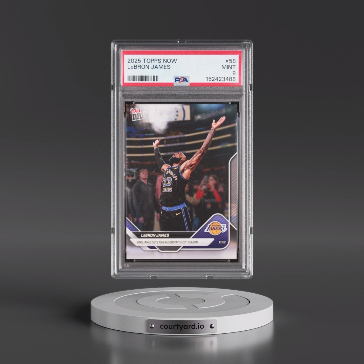 2025 Topps Now #58 LeBron James (PSA 9 MINT)