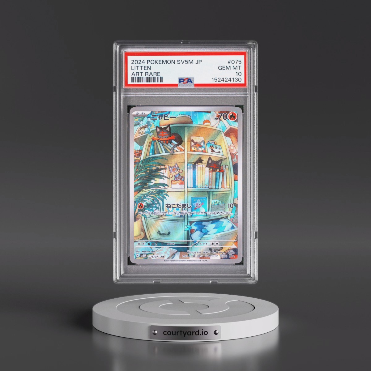 2024 Pokémon Sv5m-Cyber Judge #075 Litten - Art Rare (PSA 10 GEM MINT)