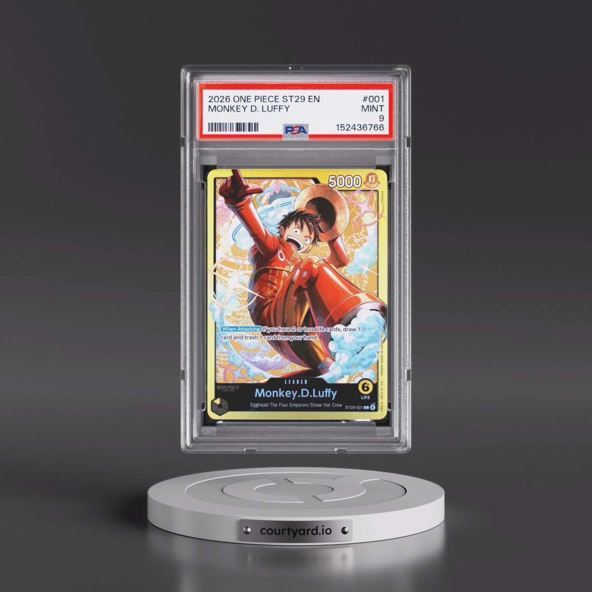 2026 One Piece Starter Deck ST29-Egghead #001 Monkey D. Luffy (PSA 9 MINT)