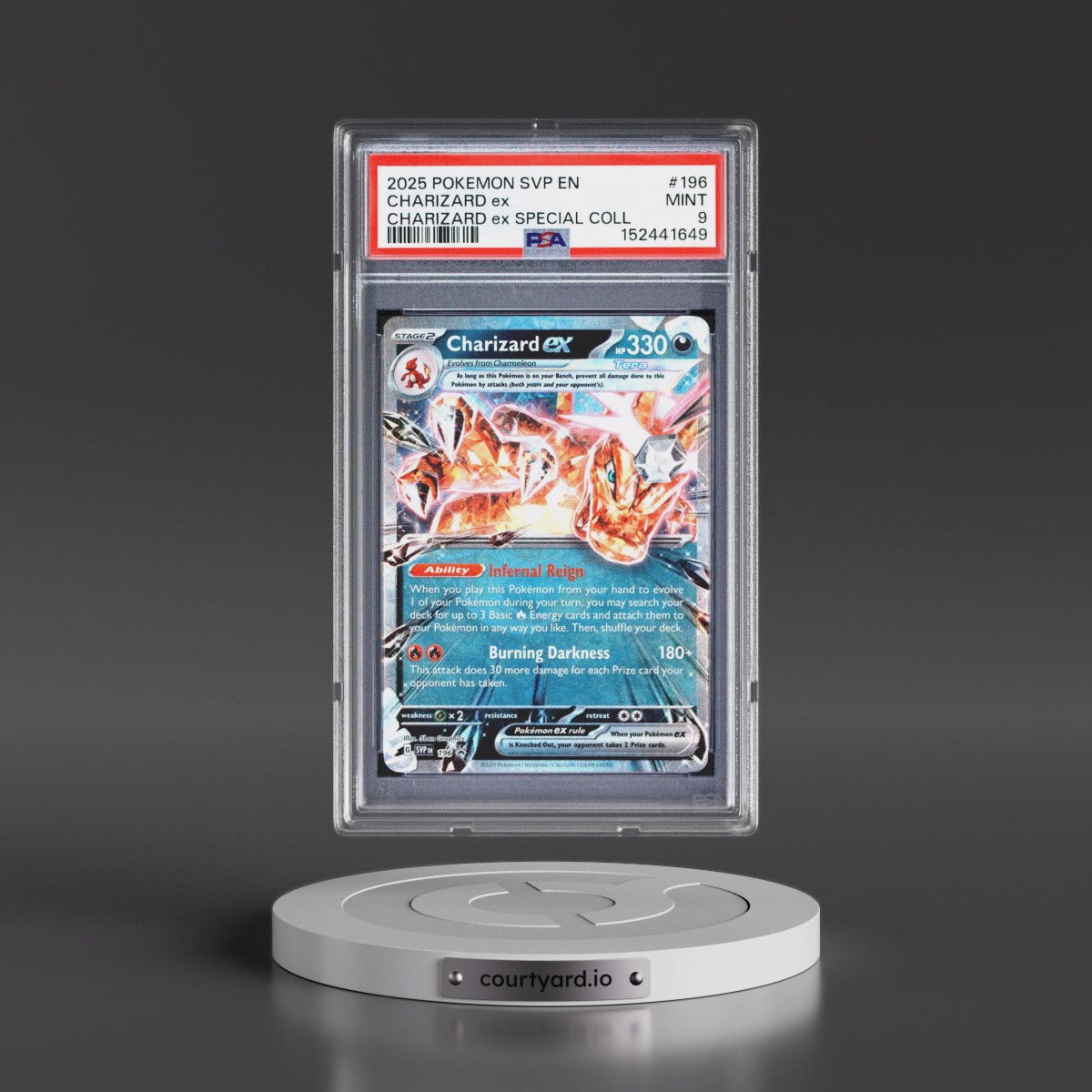 2025 Pokémon Svp EN-SV Black Star Promo #196 Charizard EX - Holo Charizard EX Special Collection (PSA 9 MINT)
