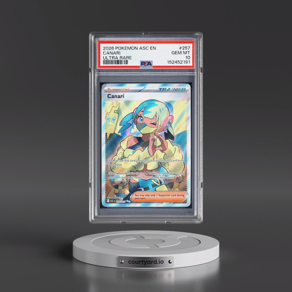 2026 Pokémon Asc EN-Ascended Heroes #257 Canari - Ultra Rare (PSA 10 GEM MINT)