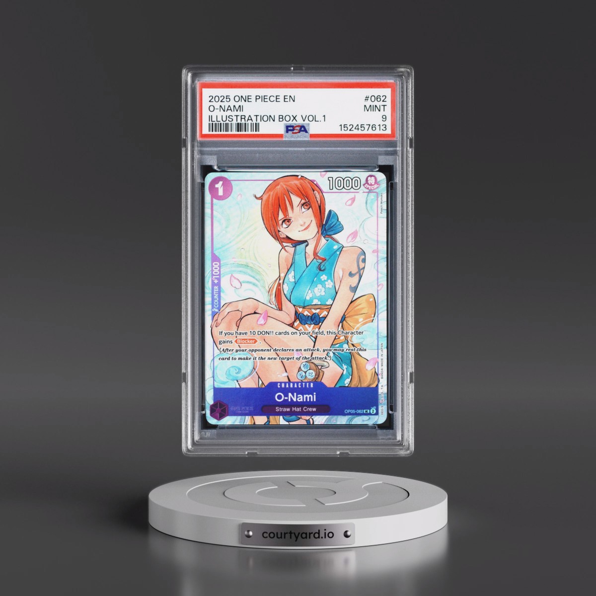 2025 One Piece Promos #062 O-Nami - Illustration Box Vol.1 (PSA 9 MINT)