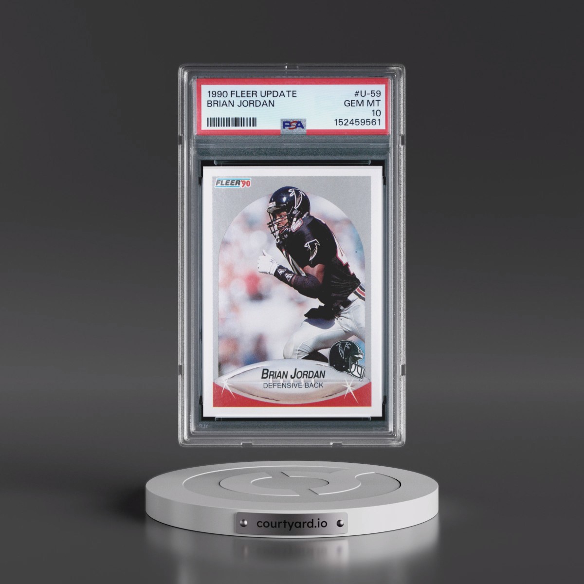 1990 Fleer Update #U-59 Brian Jordan (PSA 10 GEM MINT)