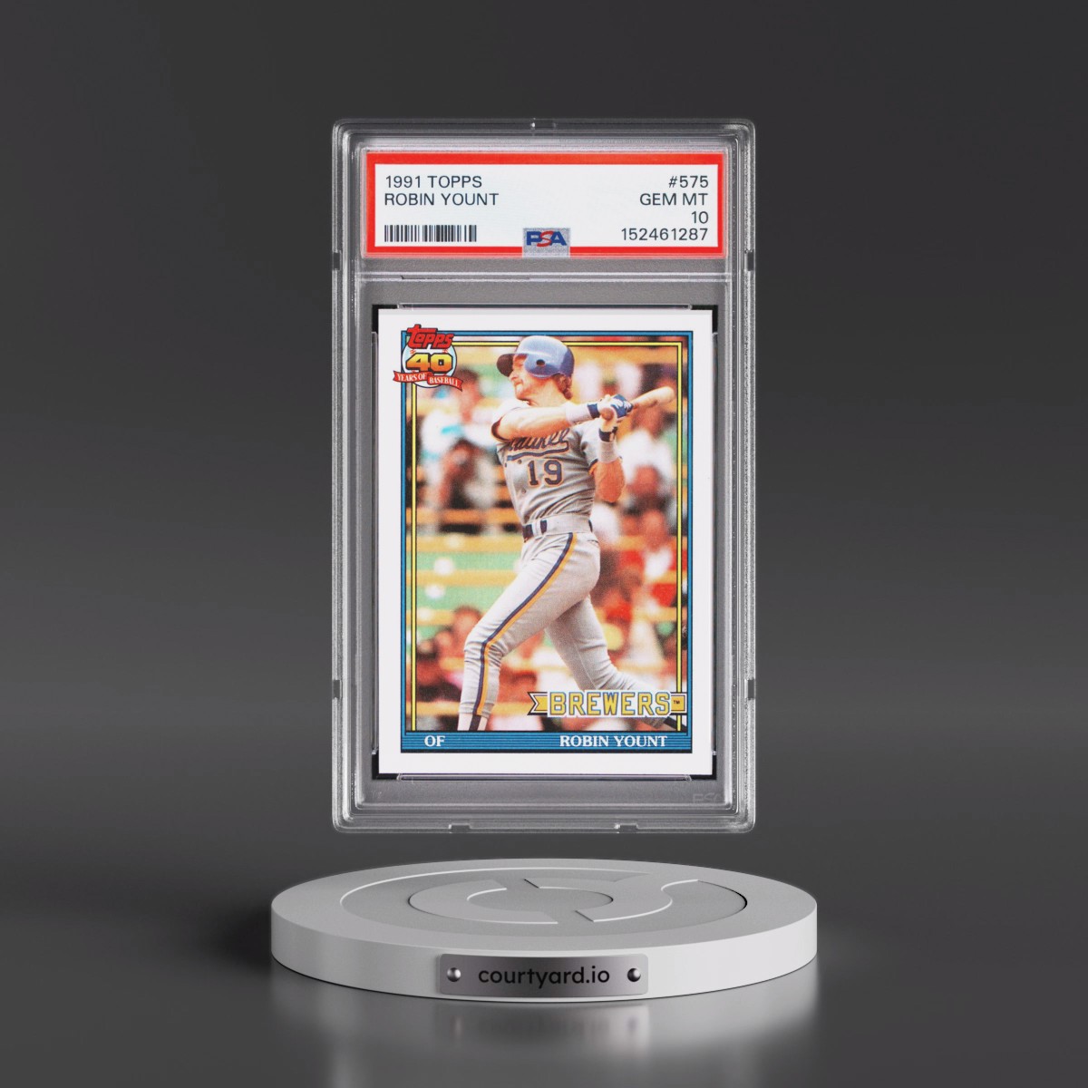 1991 Topps #575 Robin Yount (PSA 10 GEM MINT)