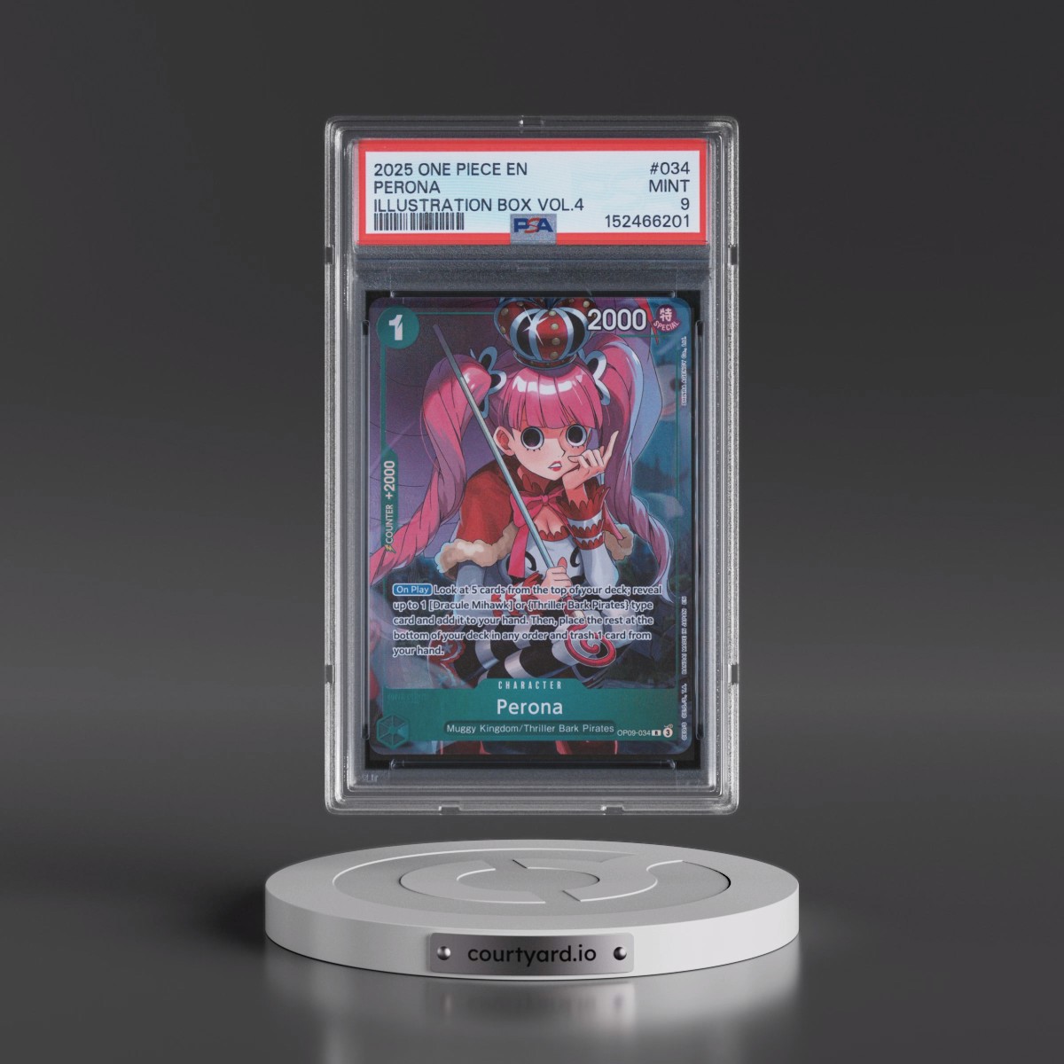 2025 One Piece Promos #034 Perona - Illustration Box Vol.4 (PSA 9 MINT)