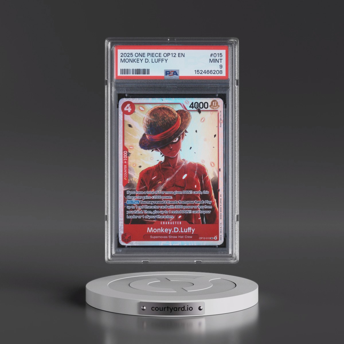 2025 One Piece OP12-Legacy of the Master #015 Monkey D. Luffy (PSA 9 MINT)