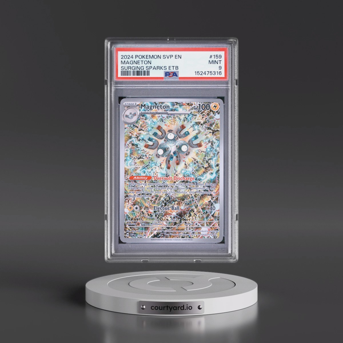 2024 Pokémon Svp EN-SV Black Star Promo #159 Magneton - Surging Sparks Elite Trainer Box (PSA 9 MINT)