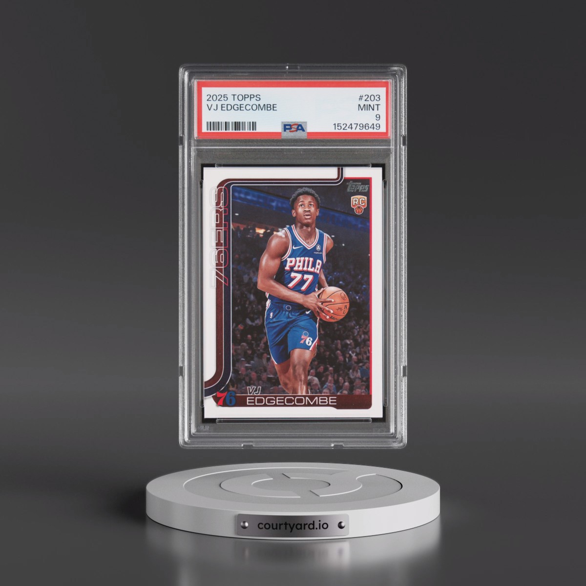 2025 Topps #203 VJ Edgecombe (PSA 9 MINT)