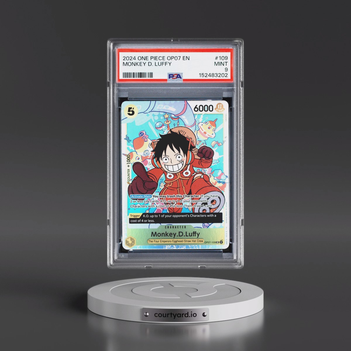 2024 One Piece OP07-500 Years in the Future #109 Monkey D. Luffy (PSA 9 MINT)