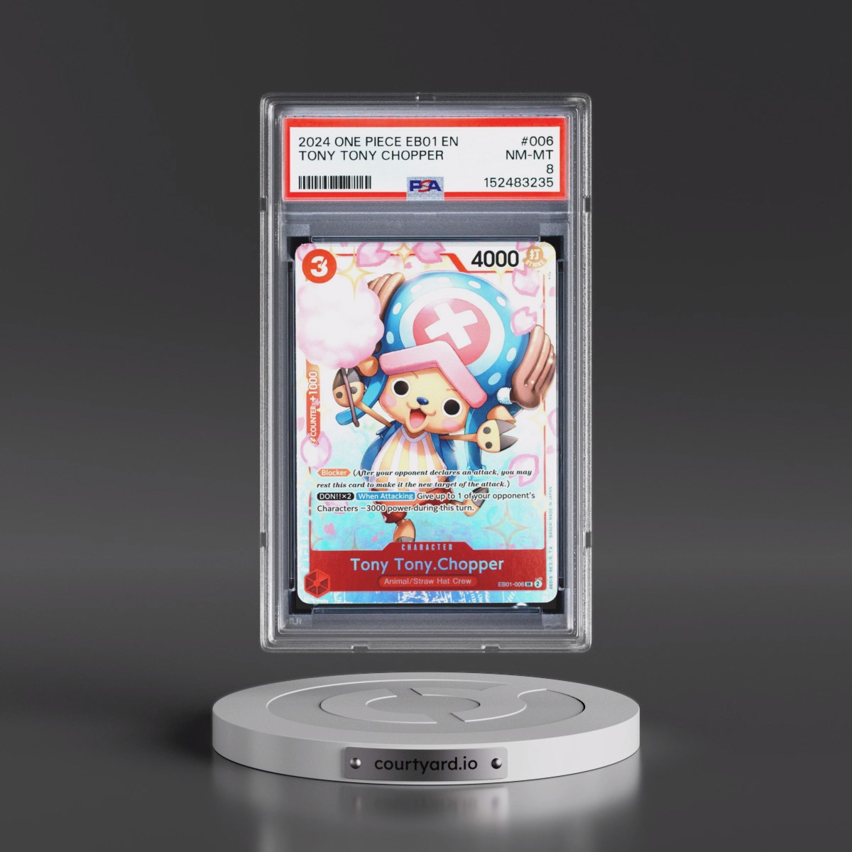 2024 One Piece EB01-Extra Booster -Memorial Collection #006 Tony Tony Chopper (PSA 8 NM-MT)