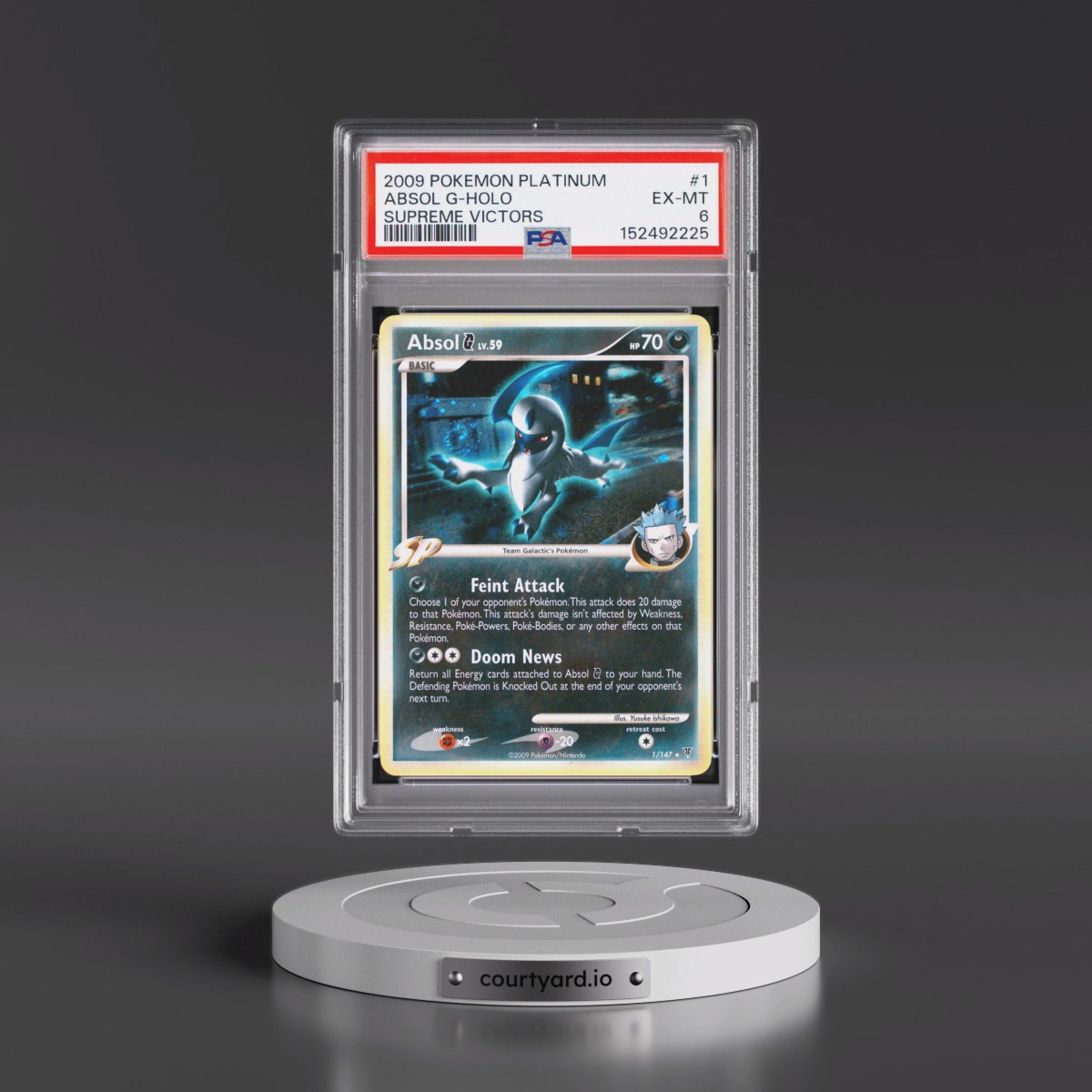 2009 Pokémon Platinum Supreme Victors #1 Absol G - Holo (PSA 6 EX-MT)