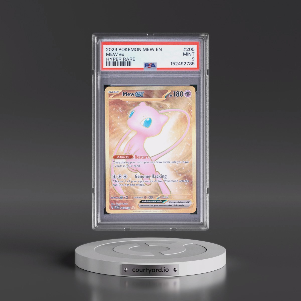 2023 Pokémon Mew EN-151 #205 Mew EX - Holo Hyper Rare (PSA 9 MINT)