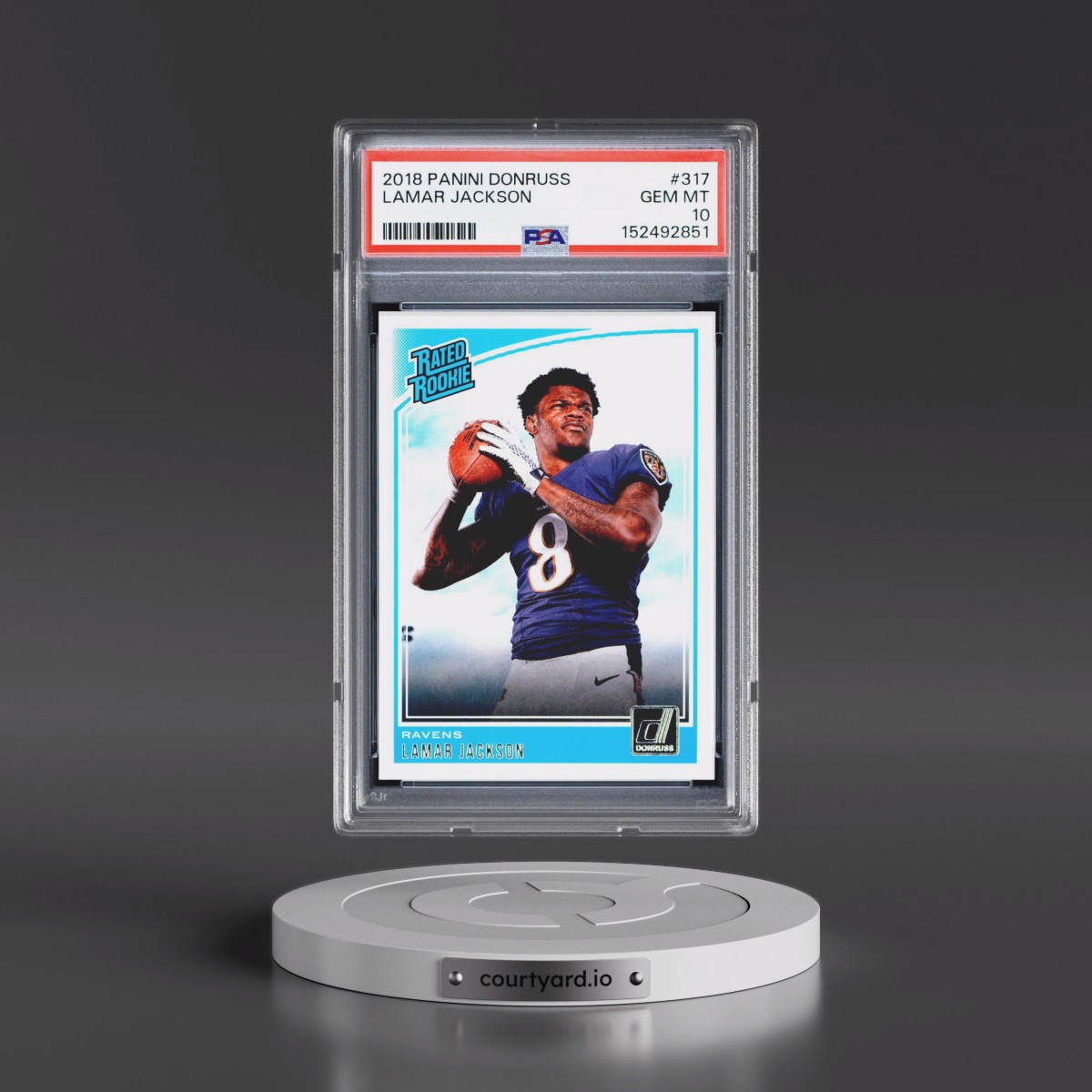 2018 Panini Donruss #317 Lamar Jackson (PSA 10 GEM MINT)
