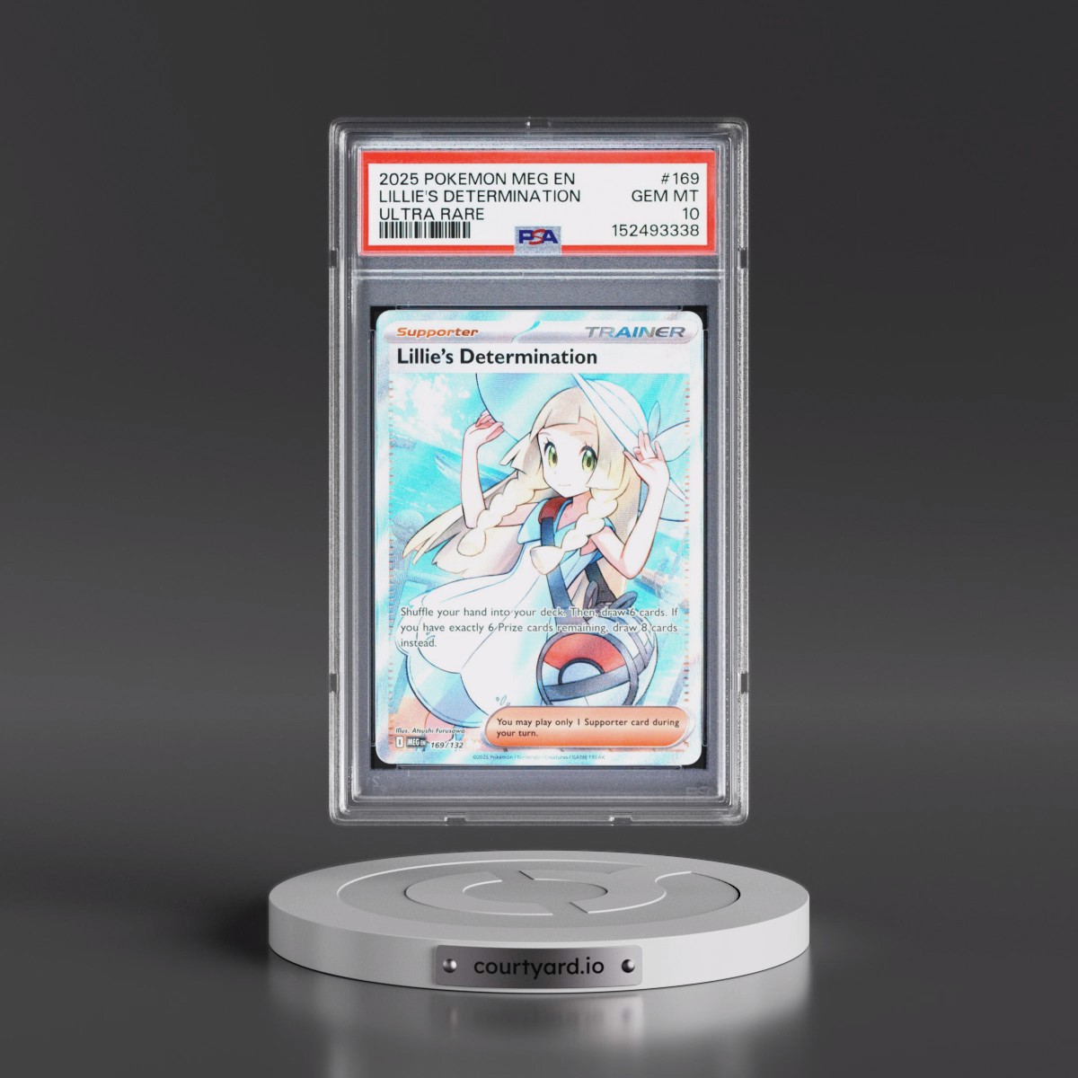 2025 Pokémon Meg EN-Mega Evolution #169 Lillie's Determination - Ultra Rare (PSA 10 GEM MINT)