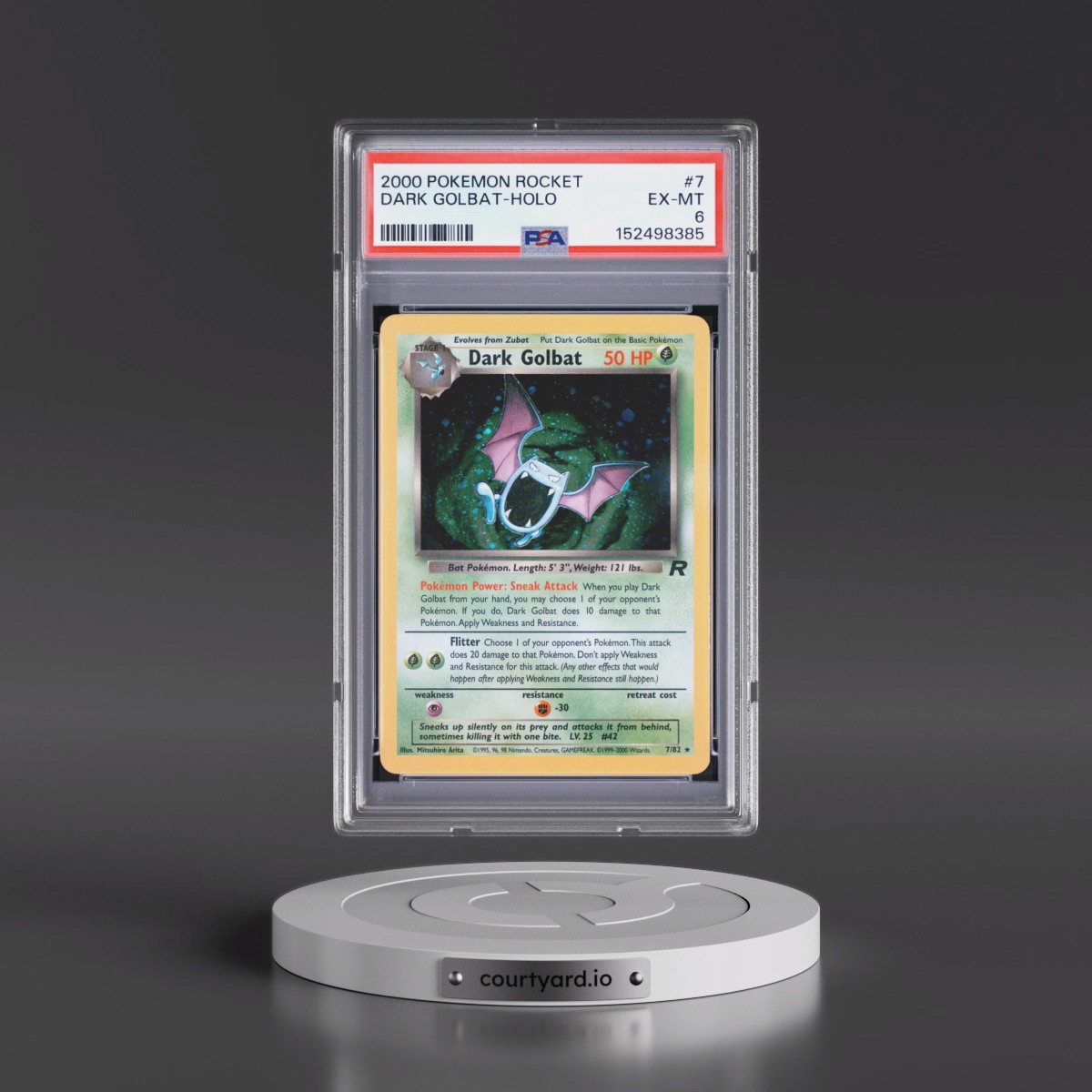 2000 Pokémon Rocket #7 Dark Golbat - Holo (PSA 6 EX-MT)