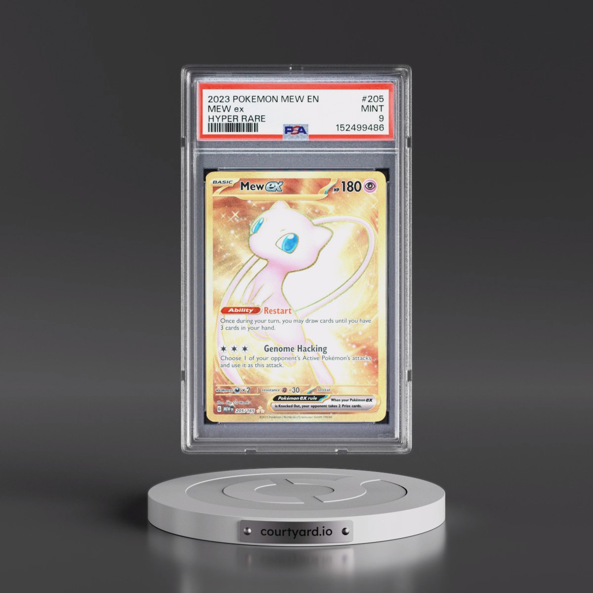 2023 Pokémon Mew EN-151 #205 Mew EX - Holo Hyper Rare (PSA 9 MINT)