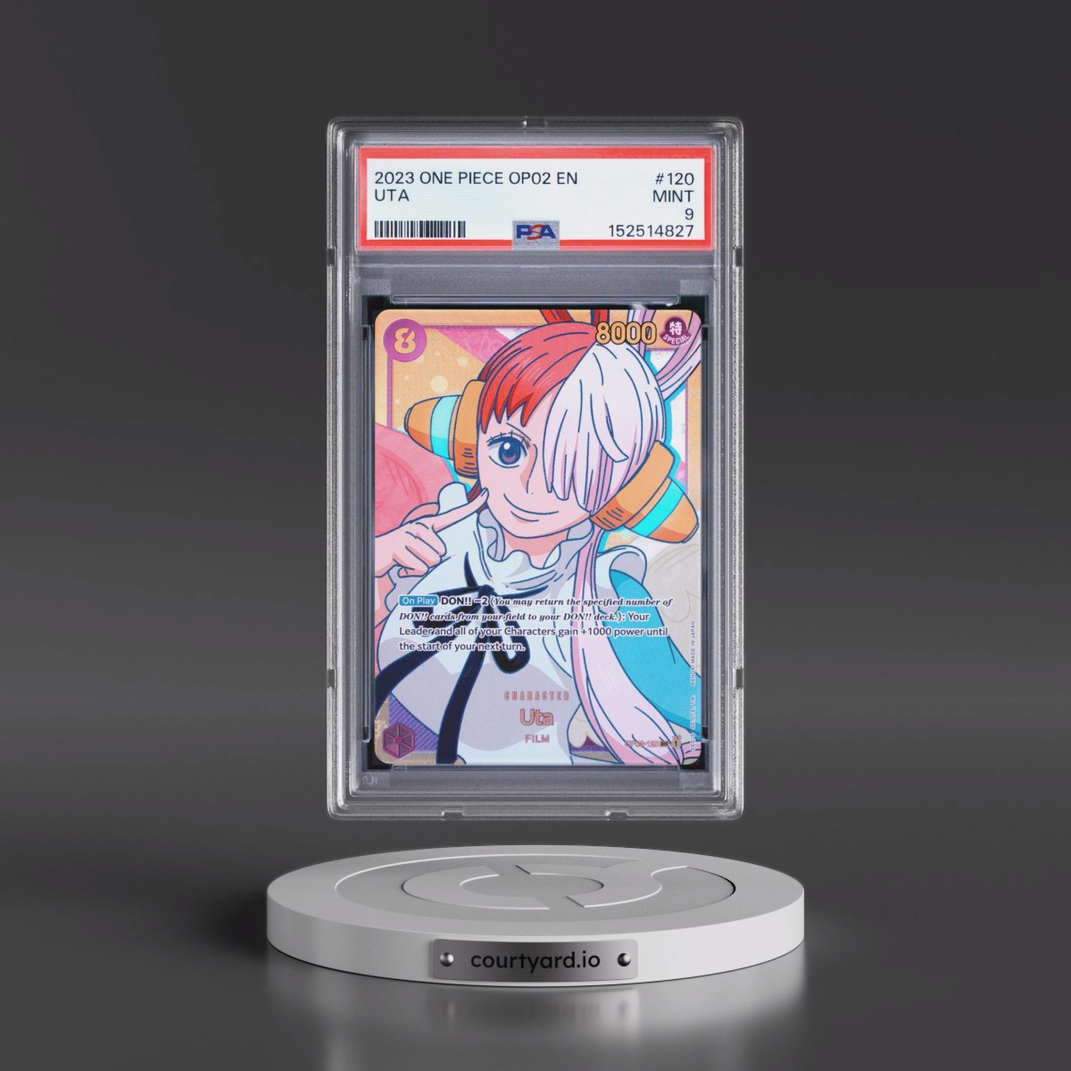 2023 One Piece OP02-Paramount War #120 Uta (PSA 9 MINT)