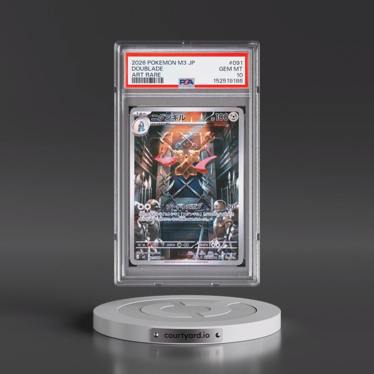 2026 Pokémon M3-Nullifying Zero #091 Doublade - Art Rare (PSA 10 GEM MINT)