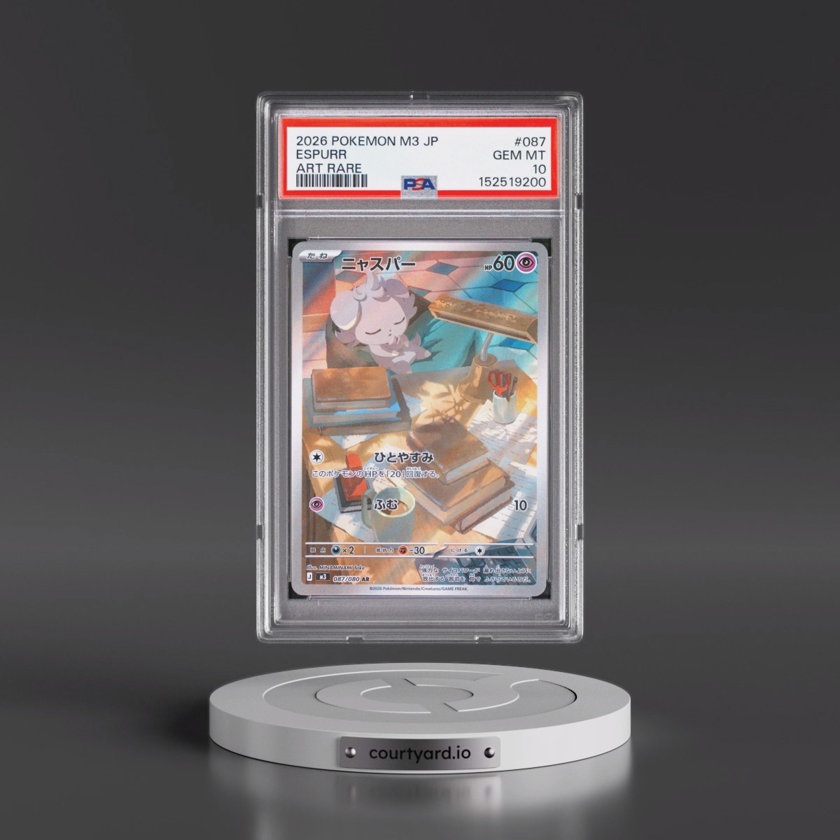 2026 Pokémon M3-Nullifying Zero #087 Espurr - Art Rare (PSA 10 GEM MINT)